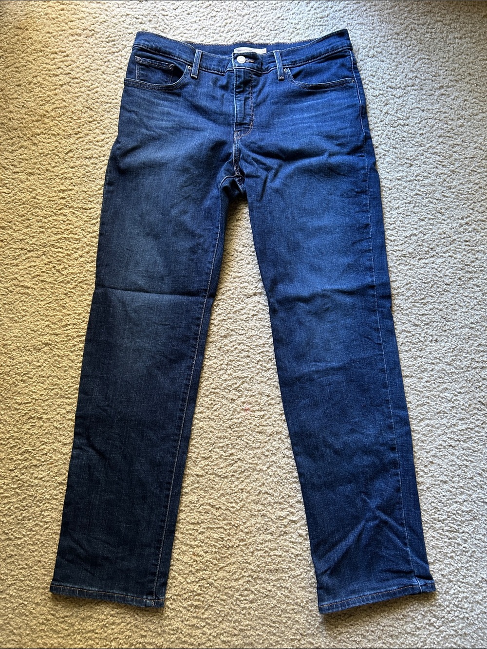 Levi’s 314 Shaping Straight Mid Rise Women’s Stretch Denim Jeans Dark 32x32